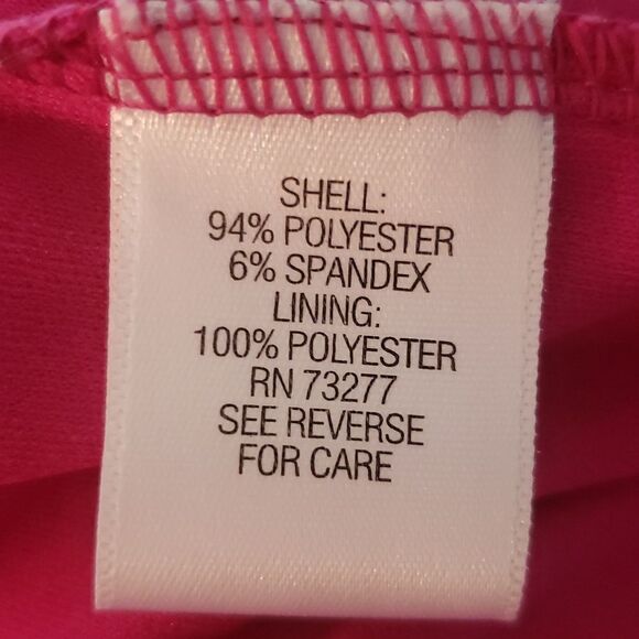 NWOT Bright Pink Dana Buchman 2 Layer Cutout Design Top Sz PXL - Picture 5 of 6